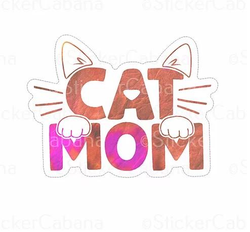 CAT MOM Sticker
